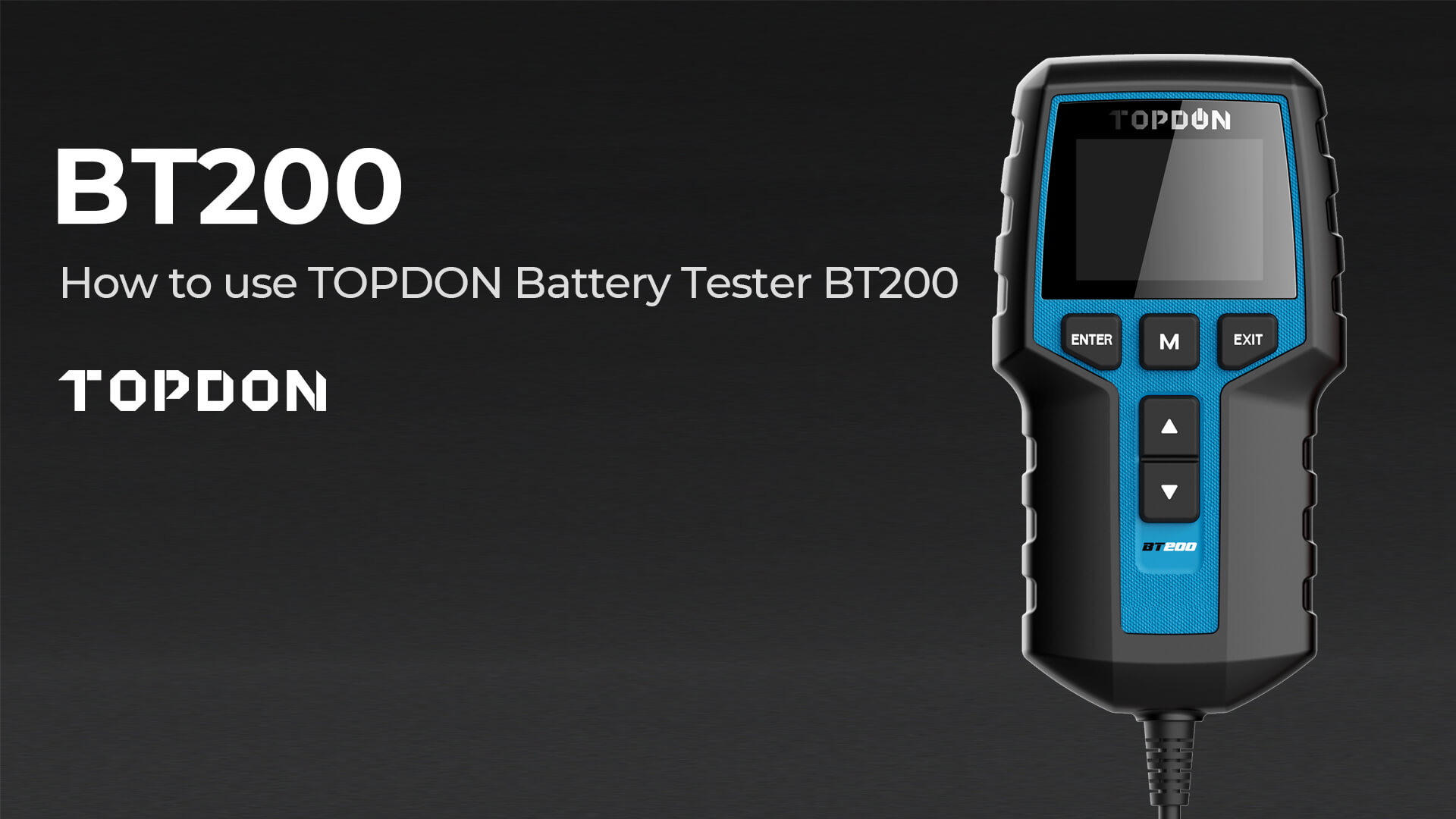 How to use TOPDON Battery Tester BT200?